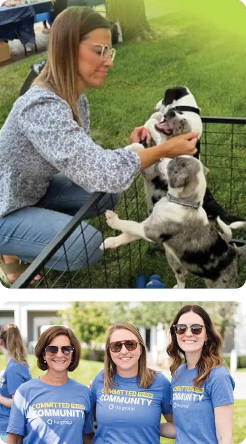 ITA Group volunteers working together at an animal shelter